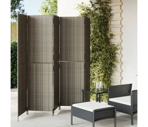 Istabas Sadalītājs, 5 Paneļi, Pelēka Polirotangpalma Vidaxl