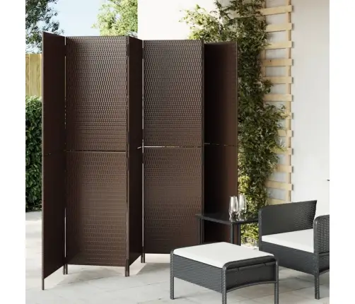 Kambario Pertvara, 6 Segmentai, Rudos Spalvos, Poliratanas