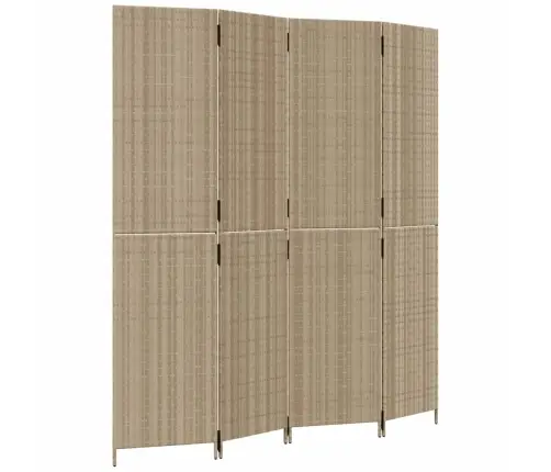 Istabas Sadalītājs, 4 Paneļi, Bēša Polirotangpalma Vidaxl