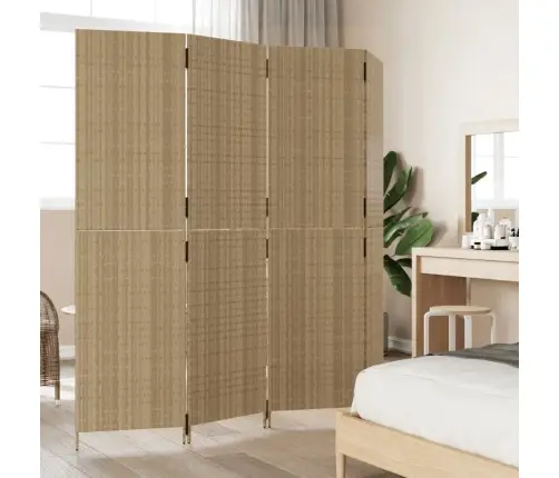 Istabas Sadalītājs, 4 Paneļi, Bēša Polirotangpalma Vidaxl