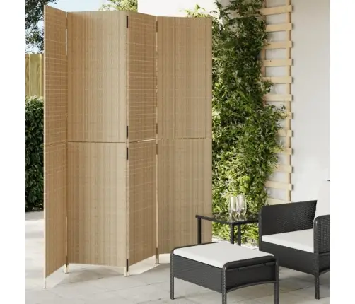 Istabas Sadalītājs, 4 Paneļi, Bēša Polirotangpalma Vidaxl