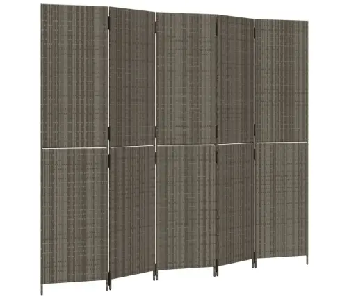 Istabas Sadalītājs, 5 Paneļi, Pelēka Polirotangpalma Vidaxl