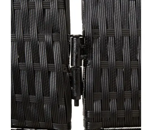 Kambario Pertvara, 6 Segmentai, Juodos Spalvos, Poliratanas