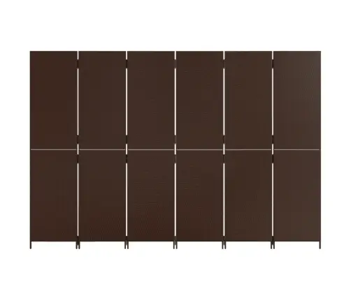 Istabas Sadalītājs, 6 Paneļi, Brūna Polirotangpalma Vidaxl