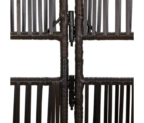 Kambario Pertvara, 3 Segmentai, Rudos Spalvos, Poliratanas