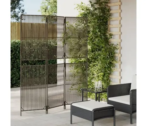 Istabas Sadalītājs, 3 Paneļi, Pelēka Polirotangpalma Vidaxl