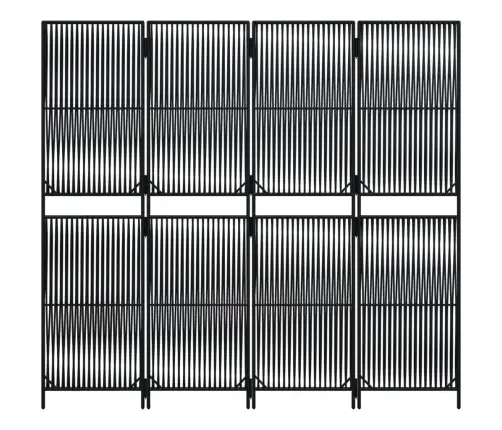 Kambario Pertvara, 4 Segmentai, Juodos Spalvos, Poliratanas