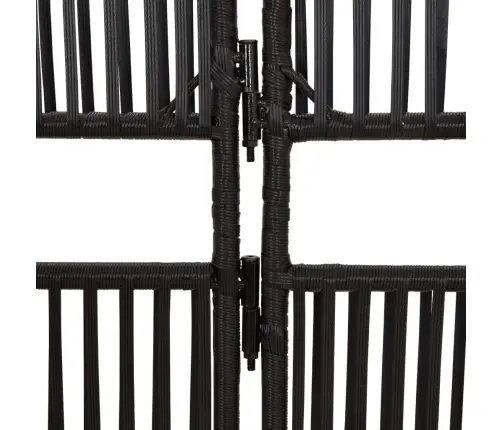 Kambario Pertvara, 4 Segmentai, Juodos Spalvos, Poliratanas