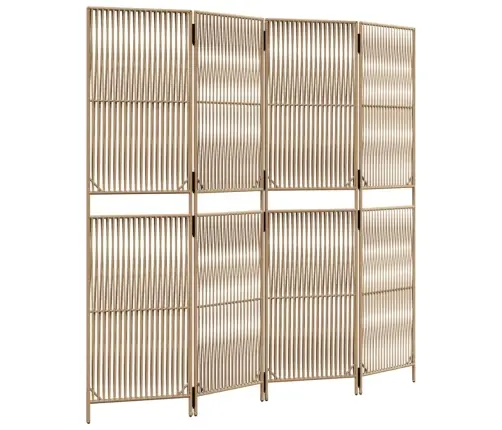 Istabas Sadalītājs, 4 Paneļi, Bēša Polirotangpalma Vidaxl