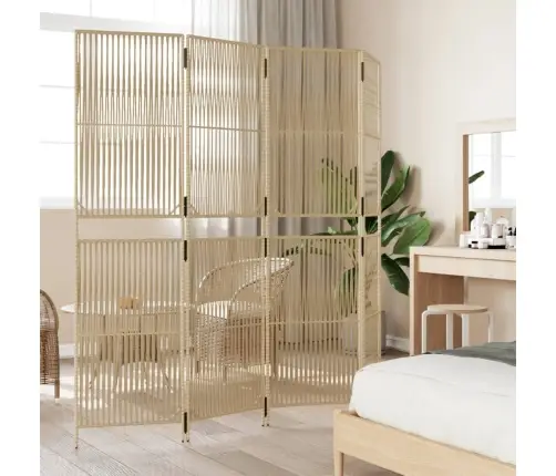 Istabas Sadalītājs, 4 Paneļi, Bēša Polirotangpalma Vidaxl