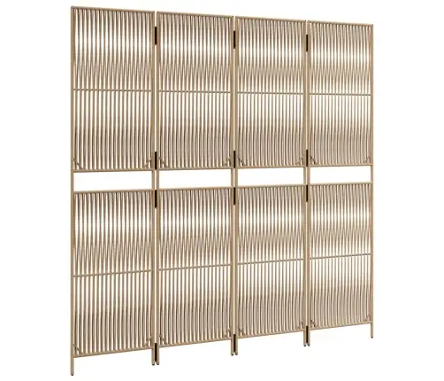 Istabas Sadalītājs, 4 Paneļi, Bēša Polirotangpalma Vidaxl