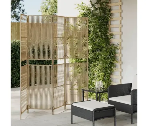 Istabas Sadalītājs, 4 Paneļi, Bēša Polirotangpalma Vidaxl