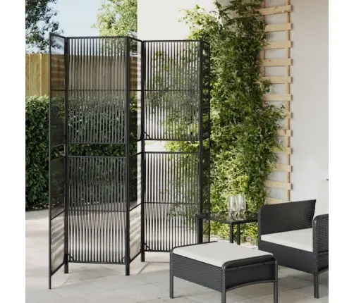 Istabas Sadalītājs, 5 Paneļi, Melna Polirotangpalma Vidaxl