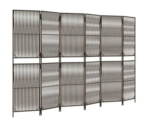 Kambario Pertvara, 6 Segmentai, Rudos Spalvos, Poliratanas