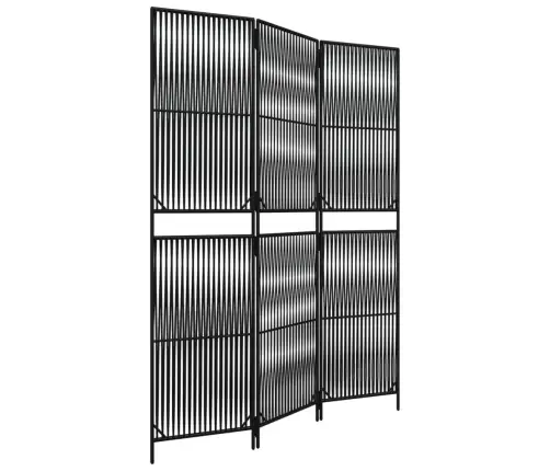 Istabas Sadalītājs, 3 Paneļi, Melna Polirotangpalma Vidaxl