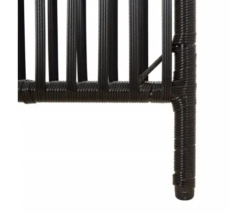 Istabas Sadalītājs, 3 Paneļi, Melna Polirotangpalma Vidaxl