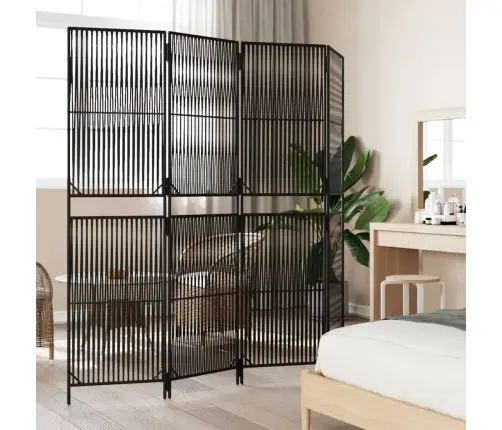 Istabas Sadalītājs, 4 Paneļi, Melna Polirotangpalma Vidaxl