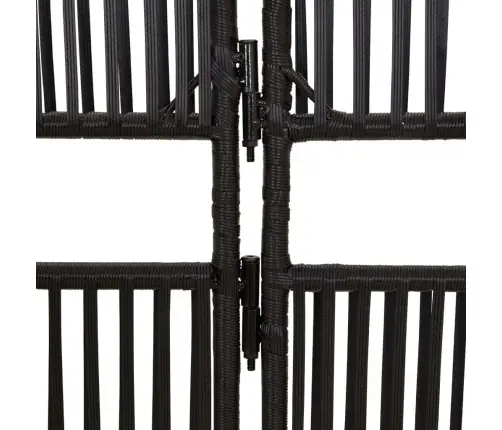 Istabas Sadalītājs, 4 Paneļi, Melna Polirotangpalma Vidaxl