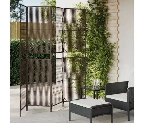 Kambario Pertvara, 4 Segmentai, Rudos Spalvos, Poliratanas