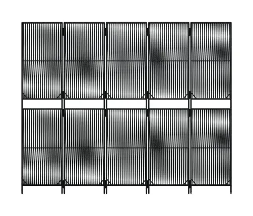 Istabas Sadalītājs, 5 Paneļi, Melna Polirotangpalma Vidaxl