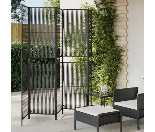 Istabas Sadalītājs, 5 Paneļi, Melna Polirotangpalma Vidaxl