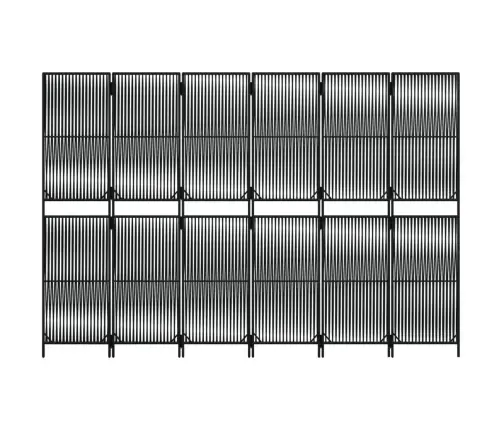 Istabas Sadalītājs, 6 Paneļi, Melna Polirotangpalma Vidaxl