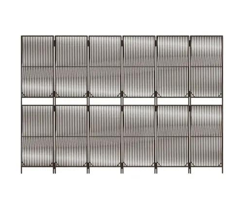 Kambario Pertvara, 6 Segmentai, Rudos Spalvos, Poliratanas