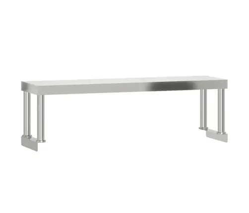 Köögi Töölaud Riiuliga, 110 X 30 X 120 cm Roostevaba Teras