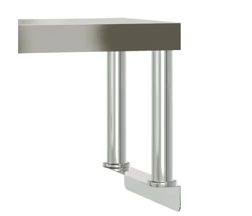 Köögi Töölaud Riiuliga, 110 X 30 X 120 cm Roostevaba Teras