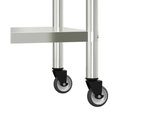 Köögi Töölaud Riiuliga, 110 X 55 X 120 cm Roostevaba Teras