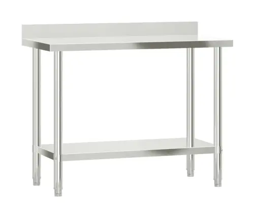 Köögi Töölaud Riiuliga, 110 X 55 X 120 cm Roostevaba Teras