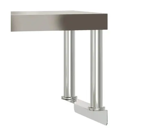 Köögi Töölaud Riiuliga, 110 X 55 X 120 cm Roostevaba Teras