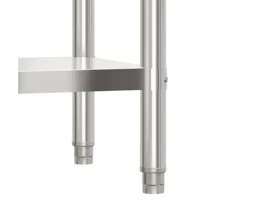 Köögi Töölaud Riiuliga, 110 X 55 X 120 cm Roostevaba Teras