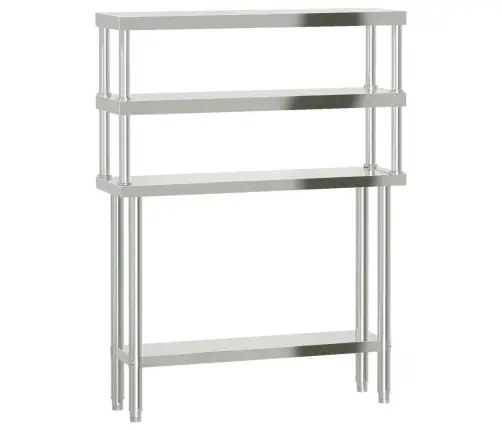 Virtuves Darba Galds Ar Plauktu, 110X30X150 Cm, Tērauds Vidaxl