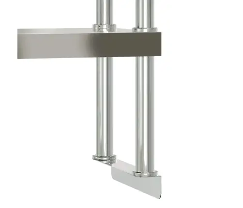 Köögi Töölaud Riiuliga, 110 X 30 X 150 cm Roostevaba Teras