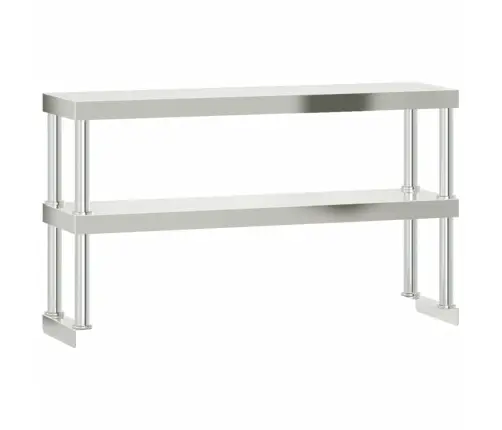 Köögi Töölaud Riiuliga, 110 X 55 X 150 cm Roostevaba Teras