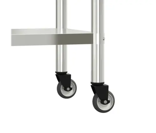 Köögi Töölaud Riiuliga, 110 X 55 X 150 cm Roostevaba Teras