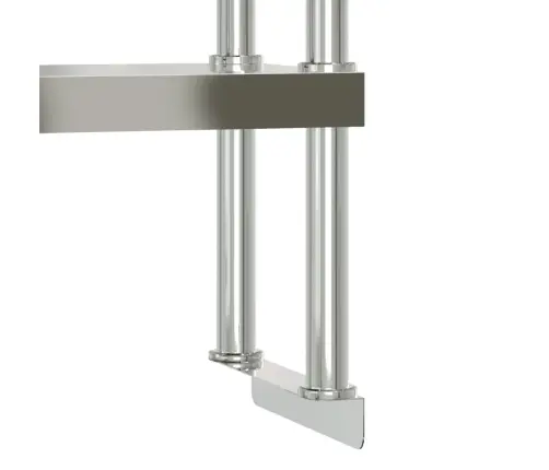 Virtuvės Darbastalis Su Lentyna Viršuje, 110X55X150cm Plienas