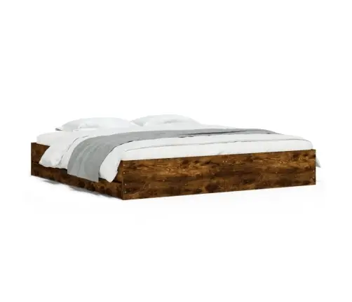 Gultas Rāmis Ar Atvilktnēm, Ozola, 200X200Cm, Inženierijas Koks Vidaxl