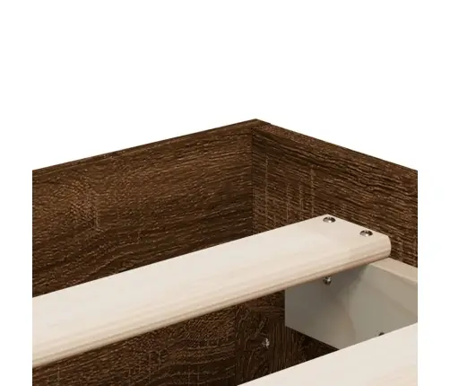 Voodiraam Sahtlitega, Pruun Tamm, 200 X 200 cm Tehispuit