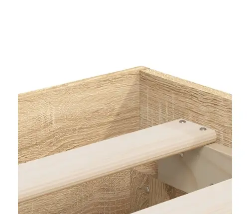 Gultas Rāmis Ar Atvilktnēm, Ozola, 160X200Cm, Inženierijas Koks Vidaxl