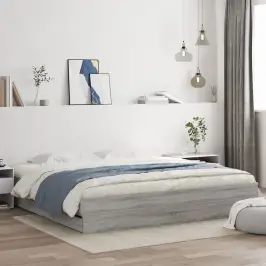 Gultas Rāmis Ar Atvilktnēm, Pelēka Ozola, 160X200 Cm Vidaxl