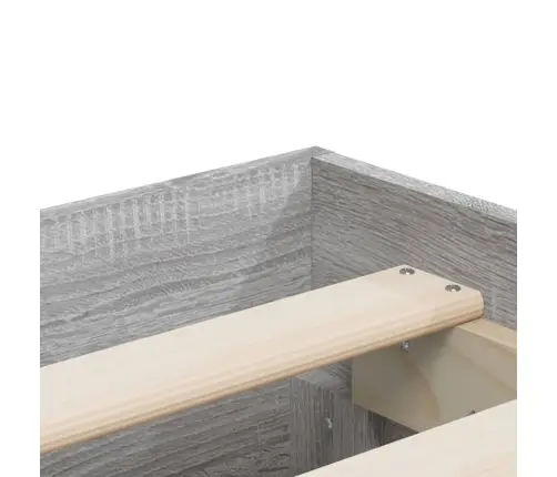 Gultas Rāmis Ar Atvilktnēm, Pelēka Ozola, 120X200 Cm Vidaxl