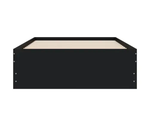 Gultas Rāmis Ar Atvilktnēm, Melns, 90X200 Cm, Inženierijas Koks Vidaxl