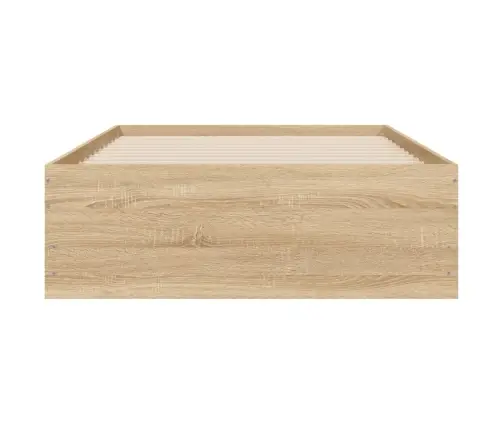 Gultas Rāmis Ar Atvilktnēm, Ozola, 90X200 Cm, Inženierijas Koks Vidaxl