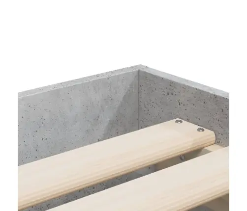 Voodiraam Sahtlitega, Betoonhall, 90X 200 cm Tehispuit