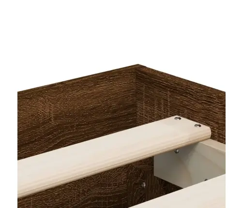 Gultas Rāmis Ar Atvilktnēm, Brūns, 140X190Cm, Inženierijas Koks Vidaxl