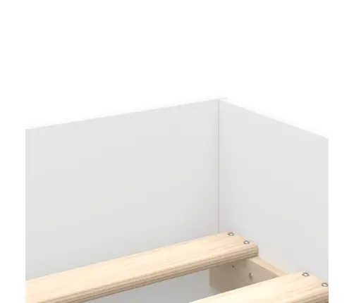 Lovos Rėmas Su Stalčiais, Baltos Spalvos, 100X200Cm