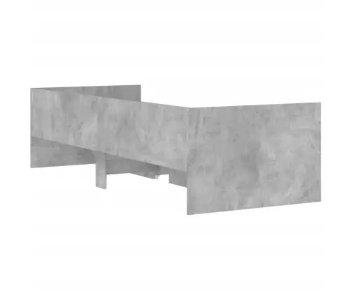Lovos Rėmas Su Stalčiais, Betono Pilkos Spalvos, 100X200Cm