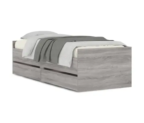 Sahtlitega Voodiraam,Hall Sonoma Tamm, 100 X 200 Cm